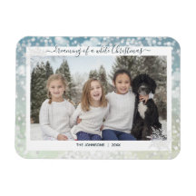 Elegant White Christmas Snowflake Crystal Bokeh