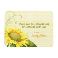 Elégante aquarelle Mariage de tournesol Merci