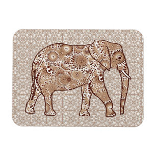 Magnet Flexible Éléphale tourbillon fractal - marron et taupe