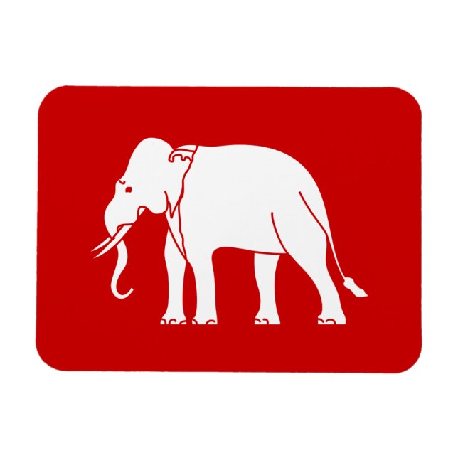 Magnet Flexible Éléphant de Siamese (Horizontal)