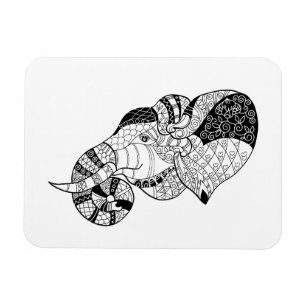 Magnet Flexible Eléphant Head Zenstyle Doodle
