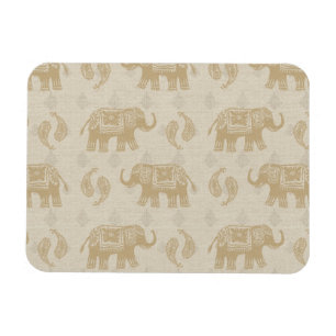Magnet Flexible Elephant Motif de la caravane Kaki