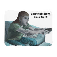 Elf Video Gamer Boss Combattez le aimant flexible