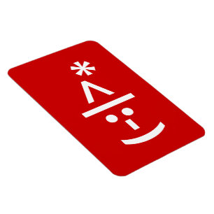 Magnet Flexible Elfe de Noël Emoticon Xmas ASCII Texte Art