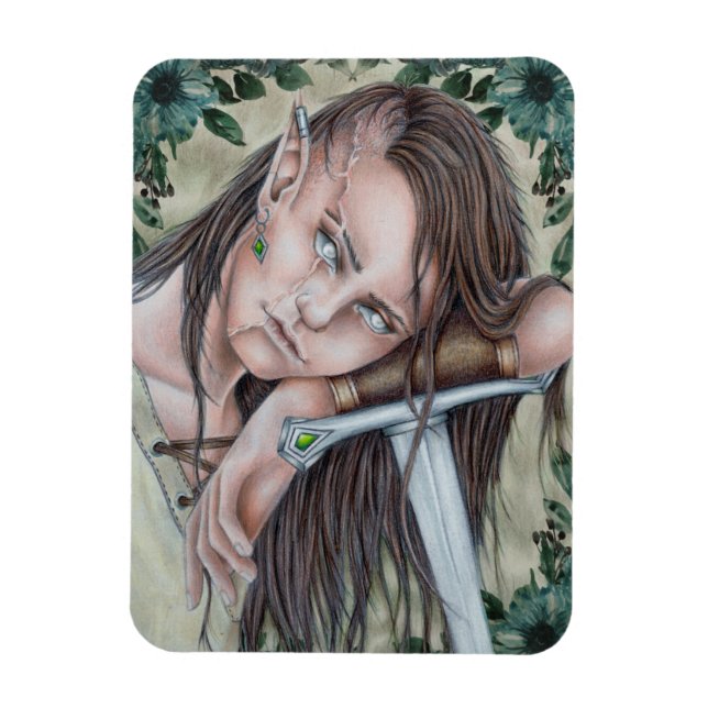 Magnet Flexible Elfe des bois, Guerrier des elfes (Vertical)