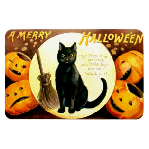 Magnet Flexible Ellen H. Clapsaddle : Chat Halloween