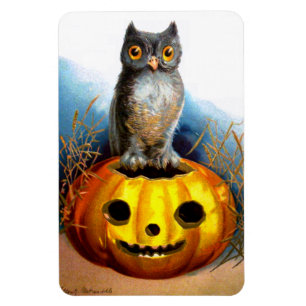 Magnet Flexible Ellen H. Clapsaddle : Chouette d'Halloween