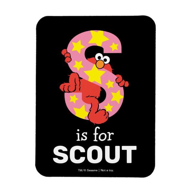 Magnet Flexible Elmo Alphabet | Étoile S (Vertical)