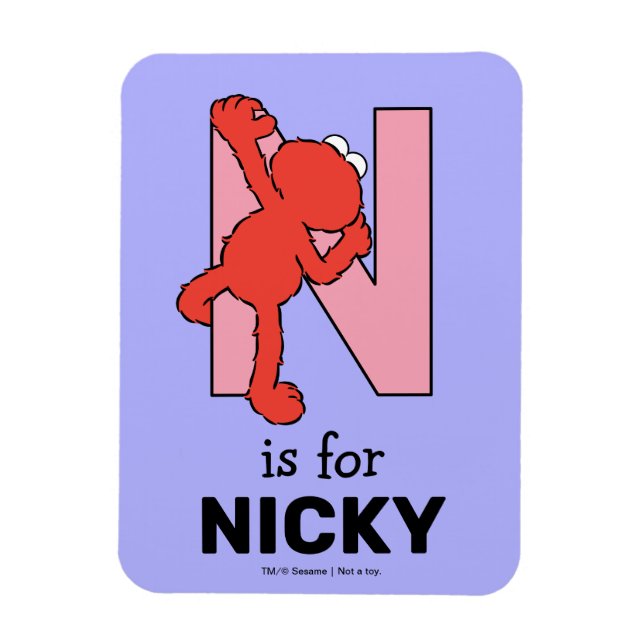 Magnet Flexible Elmo Alphabet | N rose (Vertical)