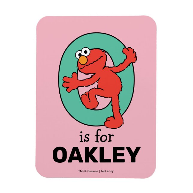 Magnet Flexible Elmo Alphabet | O Bleu-vert (Vertical)