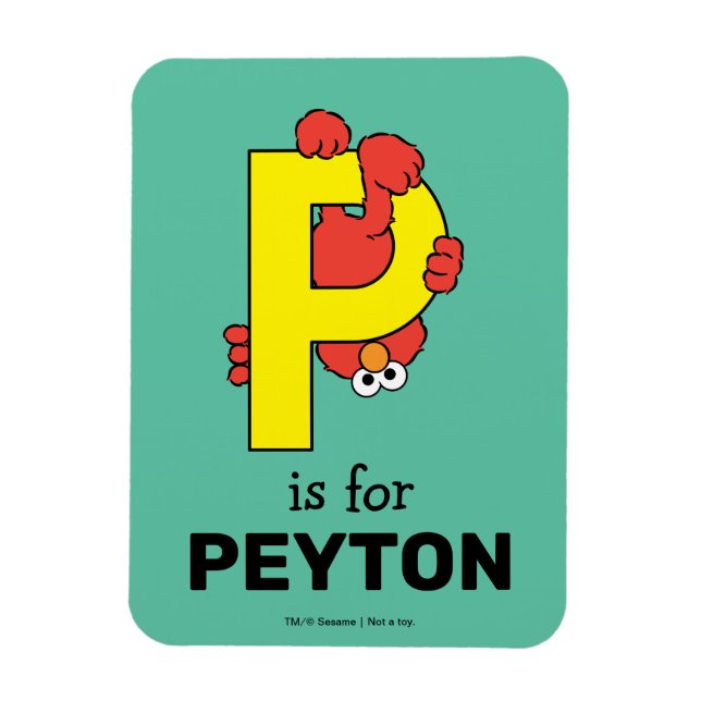 Magnet Flexible Elmo Alphabet | P jaune (Vertical)