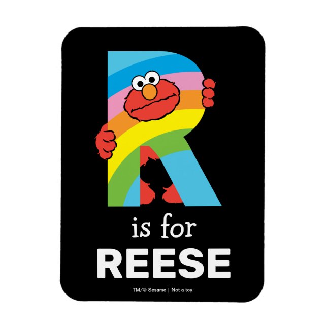 Magnet Flexible Elmo Alphabet | R arc-en-ciel (Vertical)