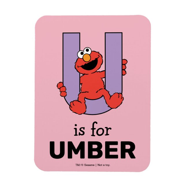 Magnet Flexible Elmo Alphabet | U violet (Vertical)