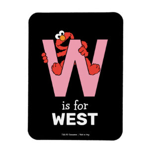 Magnet Flexible Elmo Alphabet W Pink