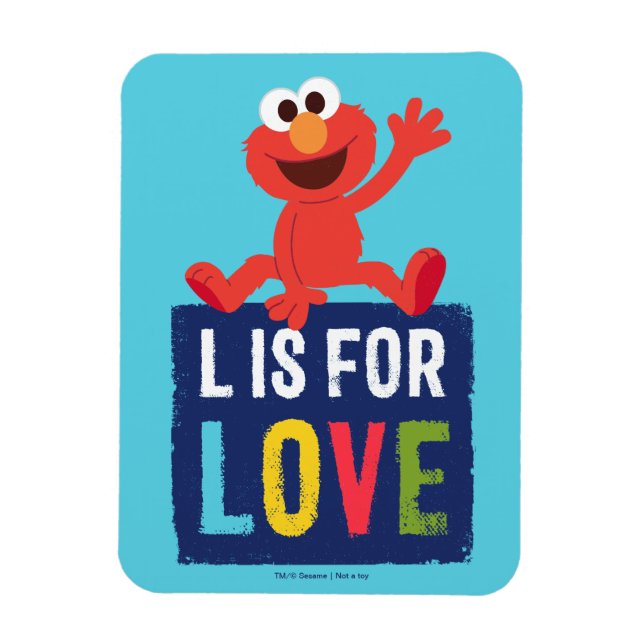 Magnet Flexible Elmo | L est pour l'amour (Vertical)