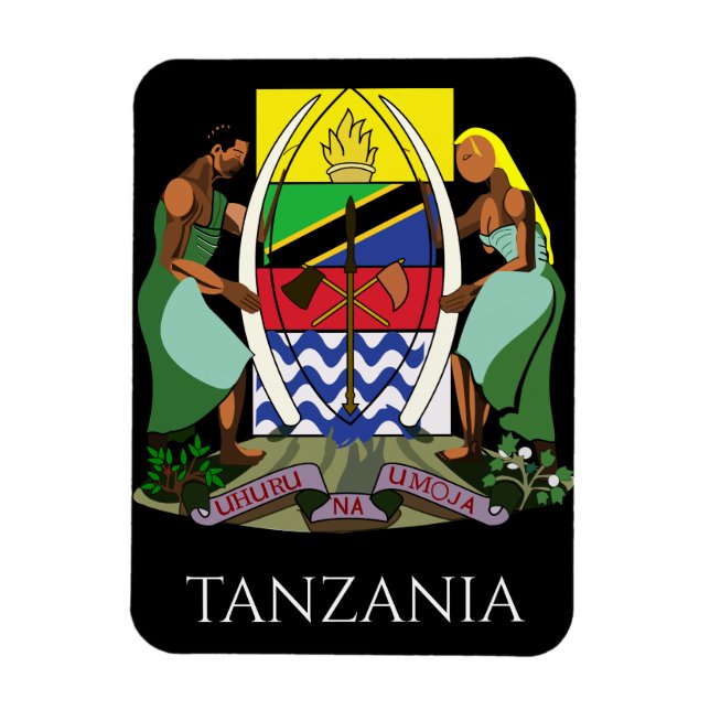 Magnet Flexible emblème de la tanzanie (Vertical)
