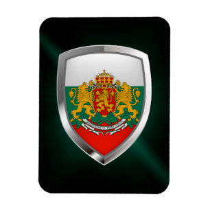 Magnet Flexible Emblème métallique de Bulgarie