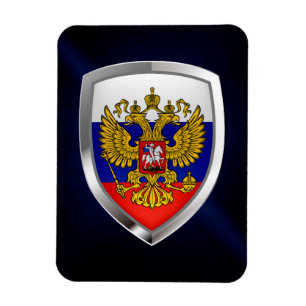 Magnet Flexible Emblème métallique de Russie
