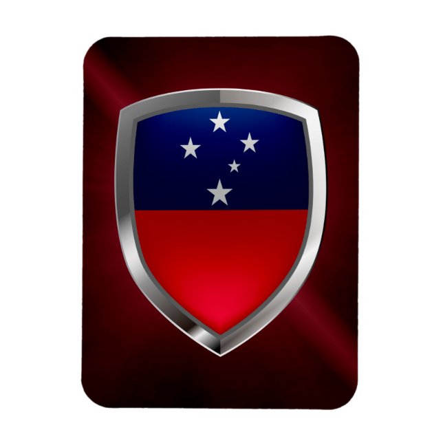 Magnet Flexible Emblème métallique des Samoa (Vertical)