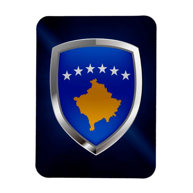 Magnet Flexible Emblème métallique du Kosovo (Vertical)