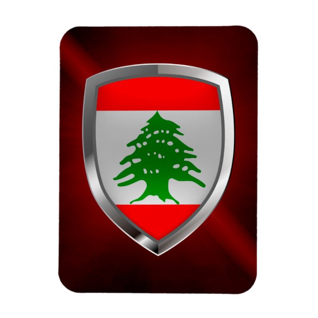 Magnet Flexible Emblème métallique libanais (Vertical)