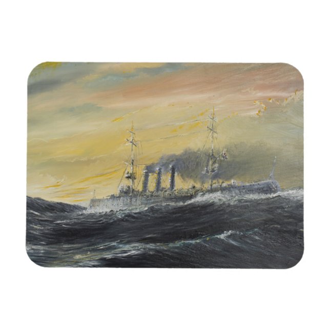Magnet Flexible Emden surfe les vagues Océan Indien 1914 2011 (Horizontal)