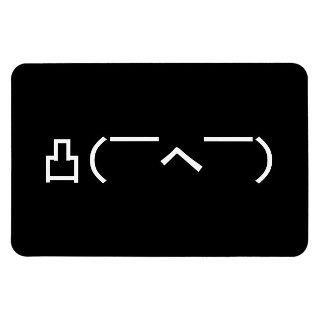 Magnet Flexible Emoticône du doigt moyen en colère Kaomoji japonai (Horizontal)
