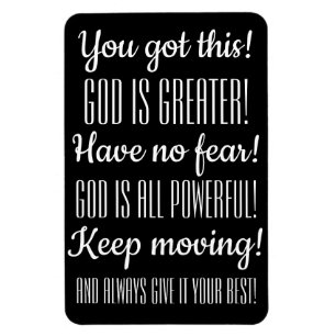 Magnet Flexible Encouragement foi inspiration Dieu est plus grand 