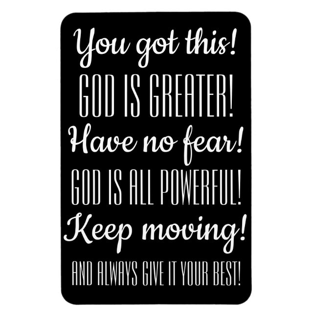 Magnet Flexible Encouragement inspiration foi Dieu est plus grand! (Vertical)