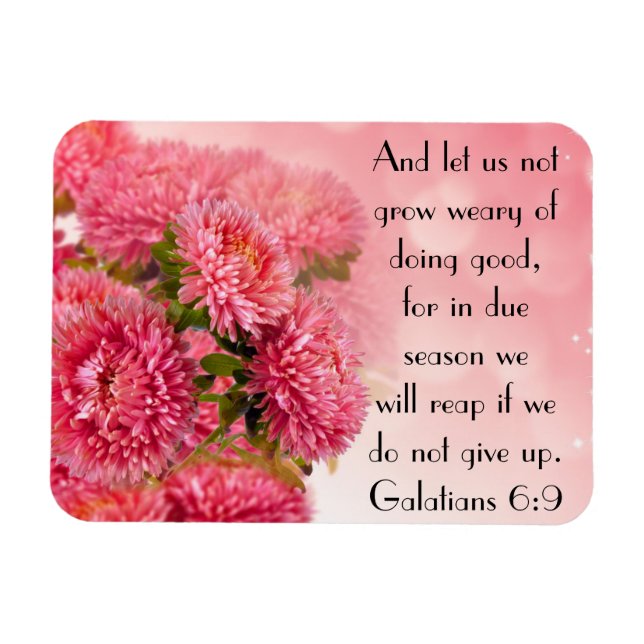 Magnet Flexible Encouragement vers la Bible Galates 6:9 (Horizontal)