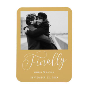 Magnet Flexible Enfin photo minimaliste Mariage Enregistrer la dat