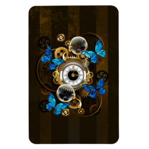 Magnet Flexible Engrenages à vapeur et papillons bleus