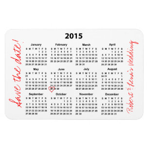 Magnet Flexible Enregistrer la date de l'aimant Calendrier annuel