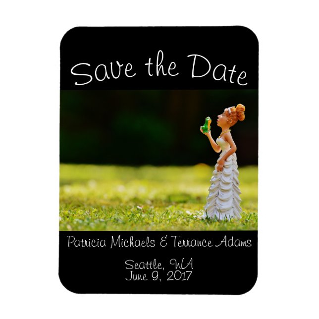 Magnet Flexible Enregistrer la date Princesse Frog (Vertical)
