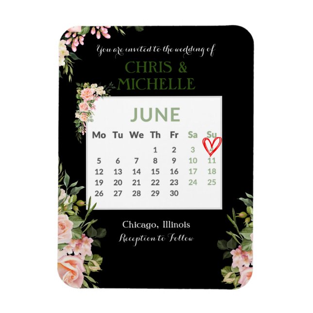 Magnet Flexible Enregistrer l'aimant du calendrier de dates person (Vertical)