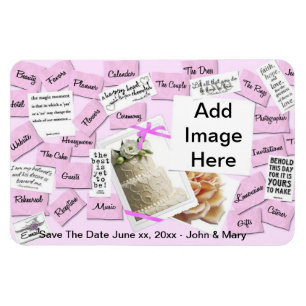 Magnet Flexible Enregistrer l'aimant Mariage date