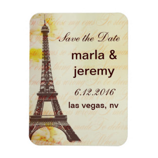Magnet Flexible Enregistrer le style Tour Eiffel Date
