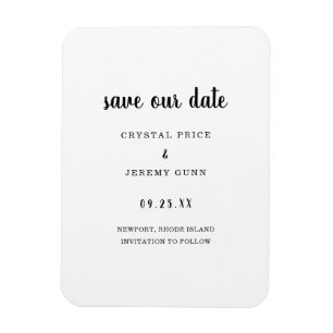 Magnet Flexible Enregistrer notre date Mariage minimaliste Enregis