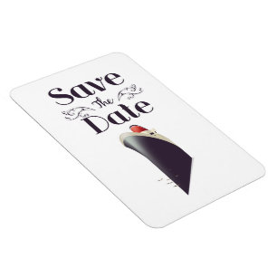 Magnet Flexible Enregistrez la date invitation vintage nautique