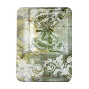 Magnet Flexible Entrée de papillon vert avec porte en fer