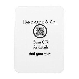 Magnet Flexible entreprise artisanale affaires Scan QR détails nom