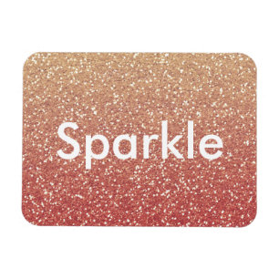 Magnet Flexible Épersion de Parties scintillant Coral Rose et Gold