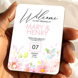 Magnet Flexible Épingle de mariage à conserver 'Save the Date' flo