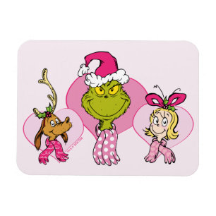 Magnet Flexible Équipage Grinch en Portrait Rose de la Saint-Valen