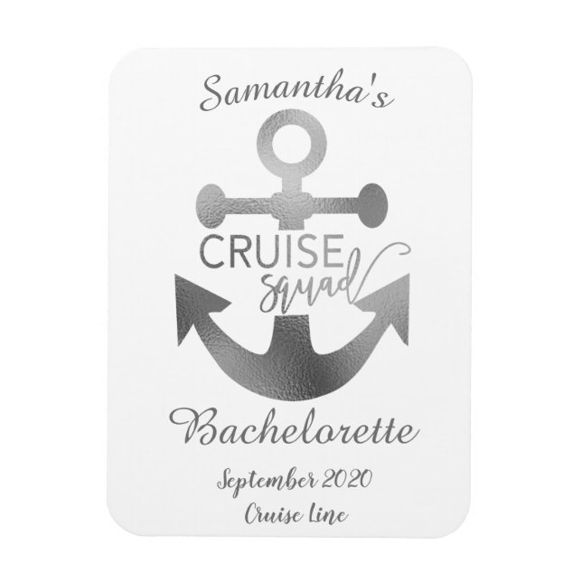 Magnet Flexible Équipe de croisière de Bachelorette personnalisée (Vertical)