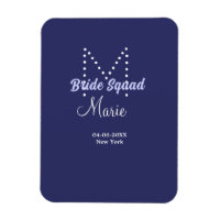 Équipe de mariée ajoutez nom monogramme demoiselle