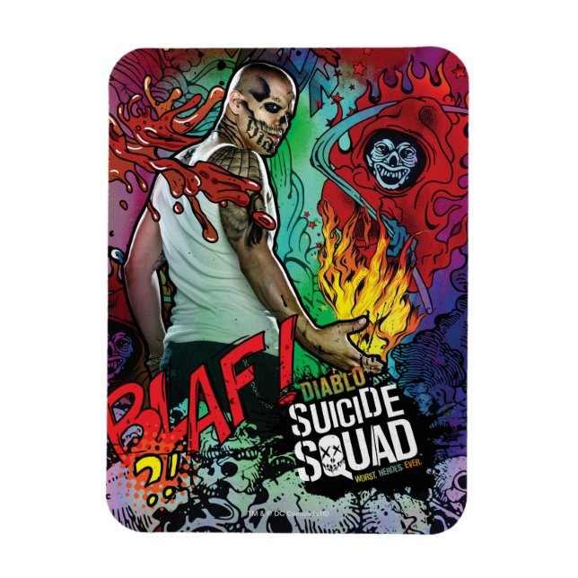 Magnet Flexible Équipe de suicide | Diablo Character Graffiti (Vertical)