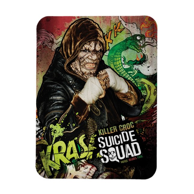 Magnet Flexible Équipe de suicide | Graffiti en croc tueur (Vertical)