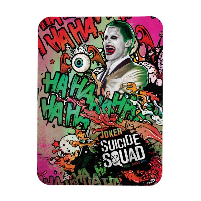 Magnet Flexible Équipe de suicide | Joker Caractère Graffiti (Vertical)