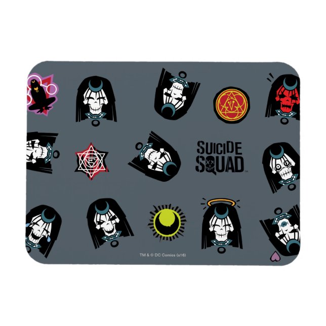 Magnet Flexible Équipe de suicide | Motif Emoji Enchantress (Horizontal)